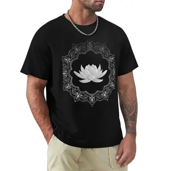 Мандала лотоса | Духовный Ом, футболка для буддийской йоги и медитации Нового века, заготовки для одежды kawaii, мужская футболка